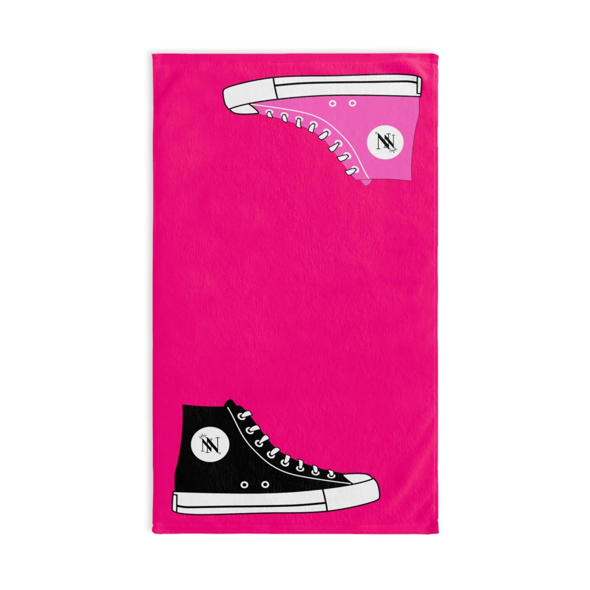 His Hers Sneaker Shareable Signature Pink | Mix & Match Original Fun-Flirty Lovers’ Towels