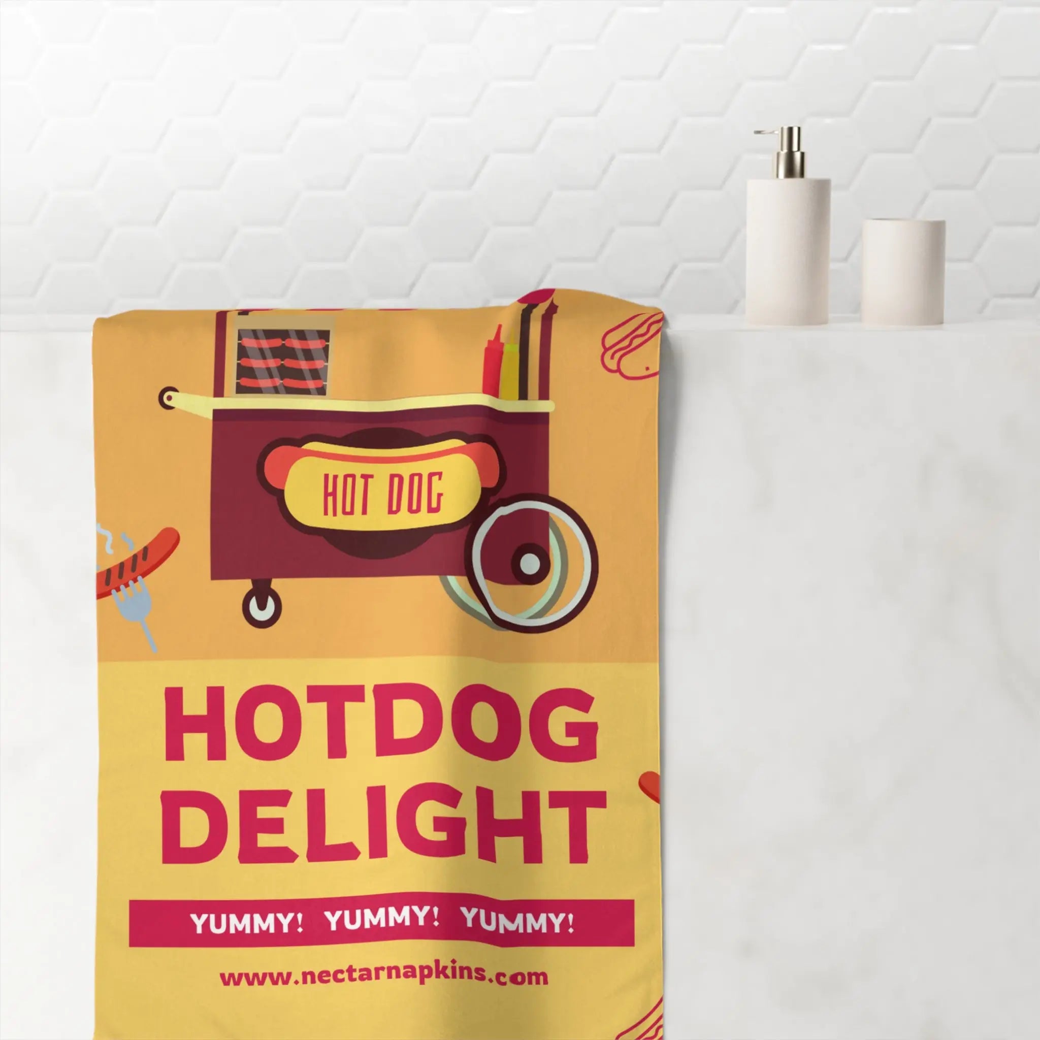 Hot Dog Delight | Mix & Match XL Fun-Flirty Lovers’ Towels