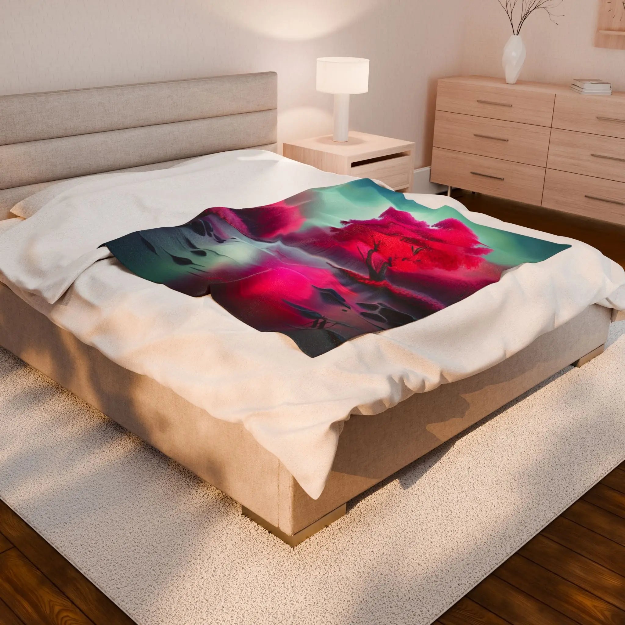 Hot Pink Tree Love | Mix & Match Velveteen Fun-Flirty Lovers’ Blankets