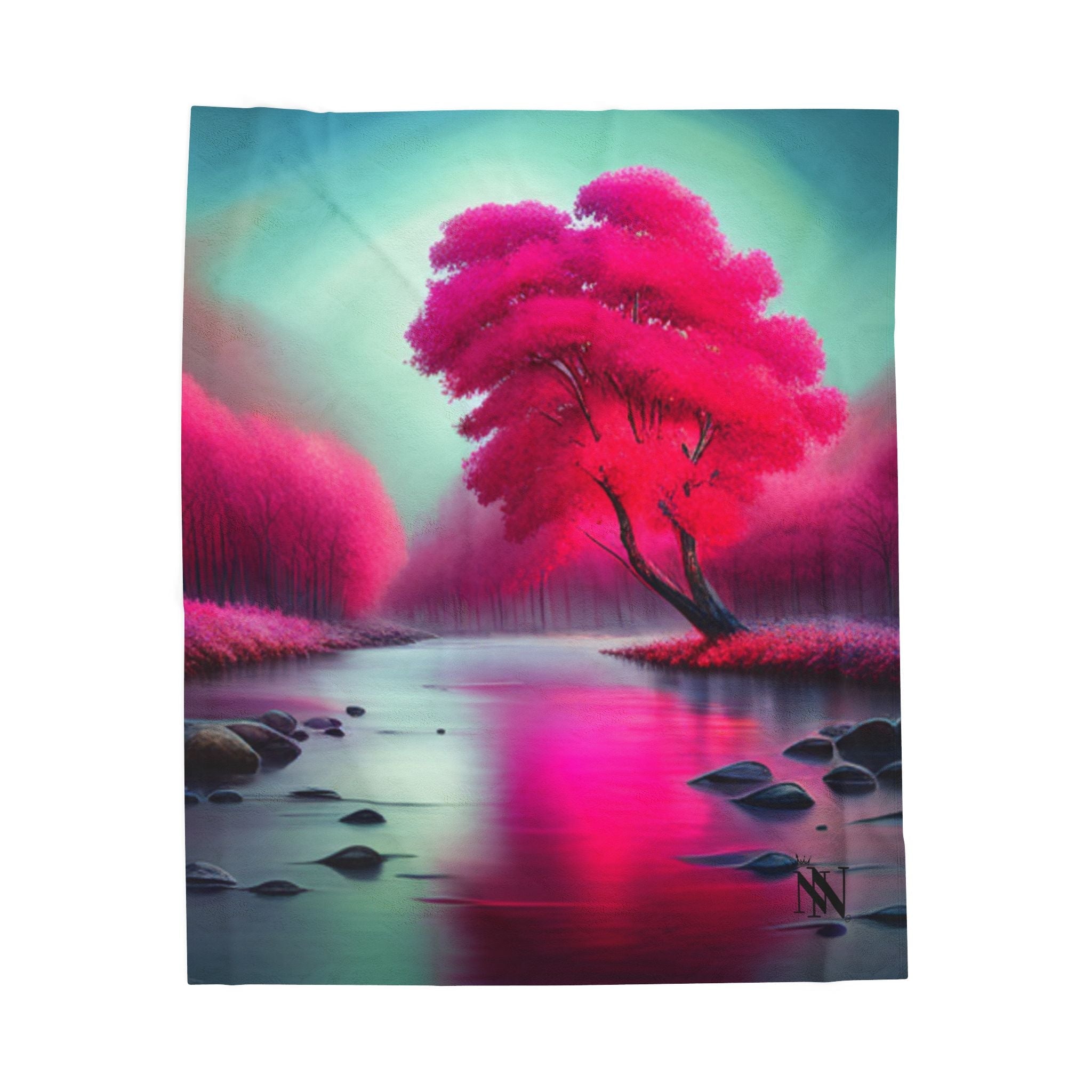 Hot Pink Tree Love | Mix & Match Velveteen Fun-Flirty Lovers’ Blankets
