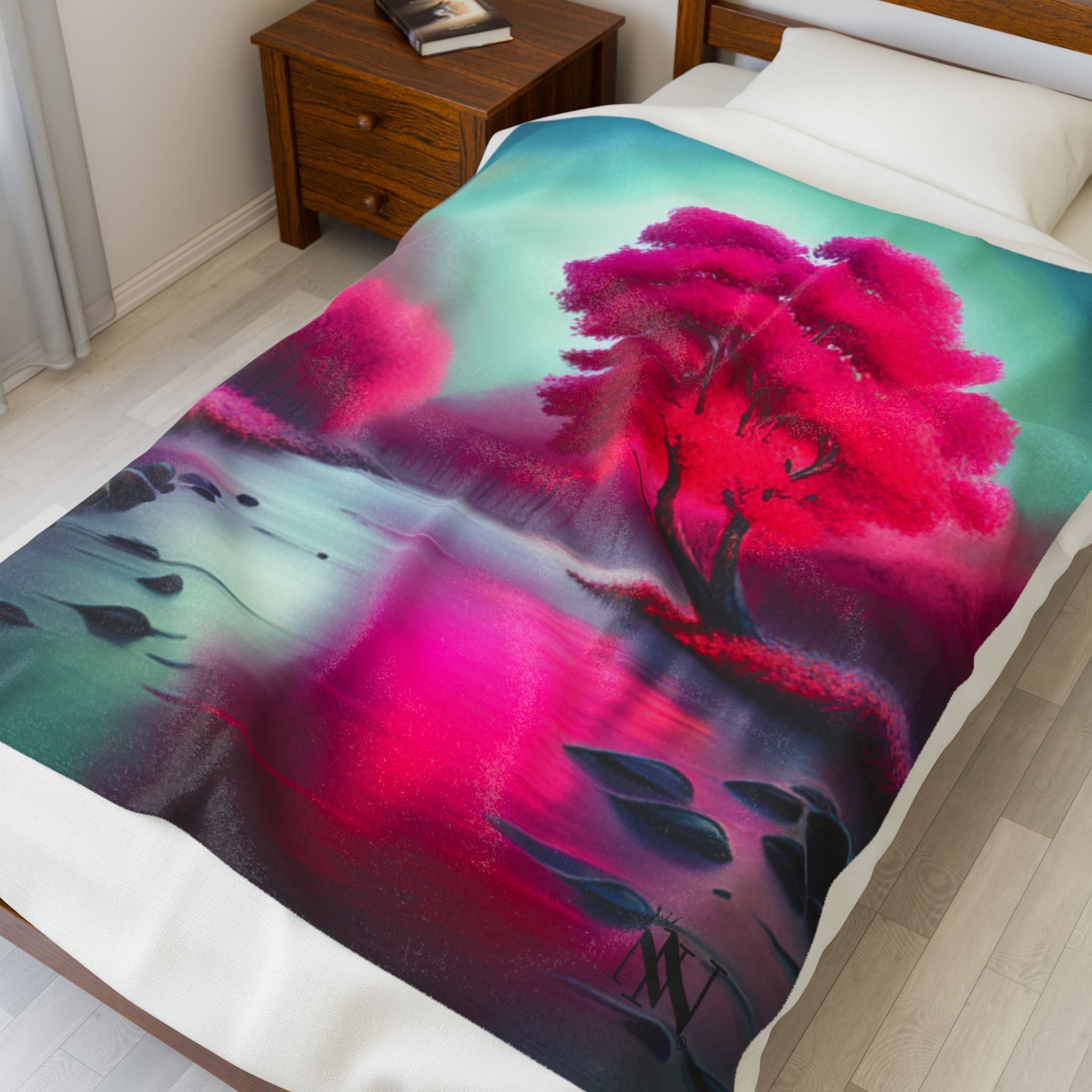 Hot Pink Tree Love | Mix & Match Velveteen Fun-Flirty Lovers’ Blankets