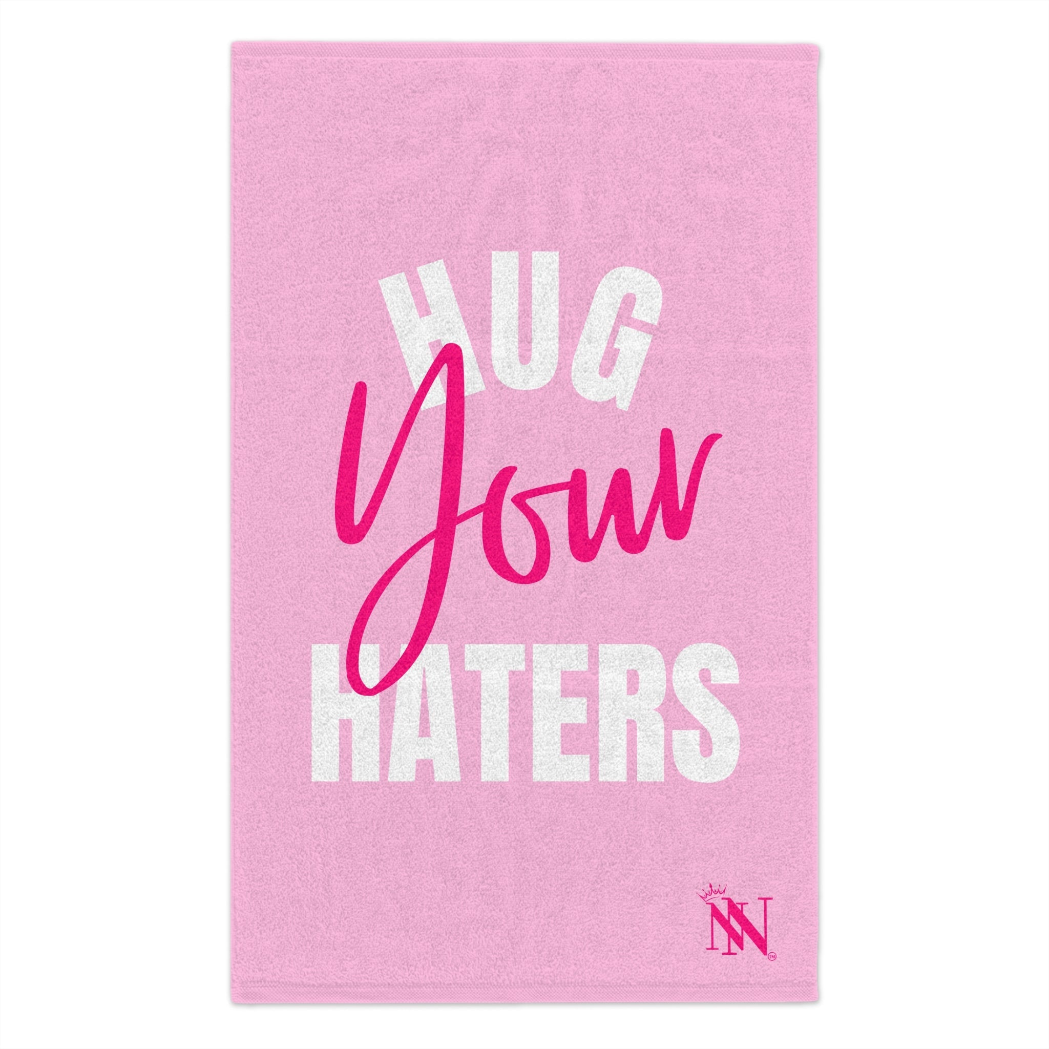 Hug Your Haters Light Pink | Mix & Match Soft Fun-Flirty Lovers’ Towels