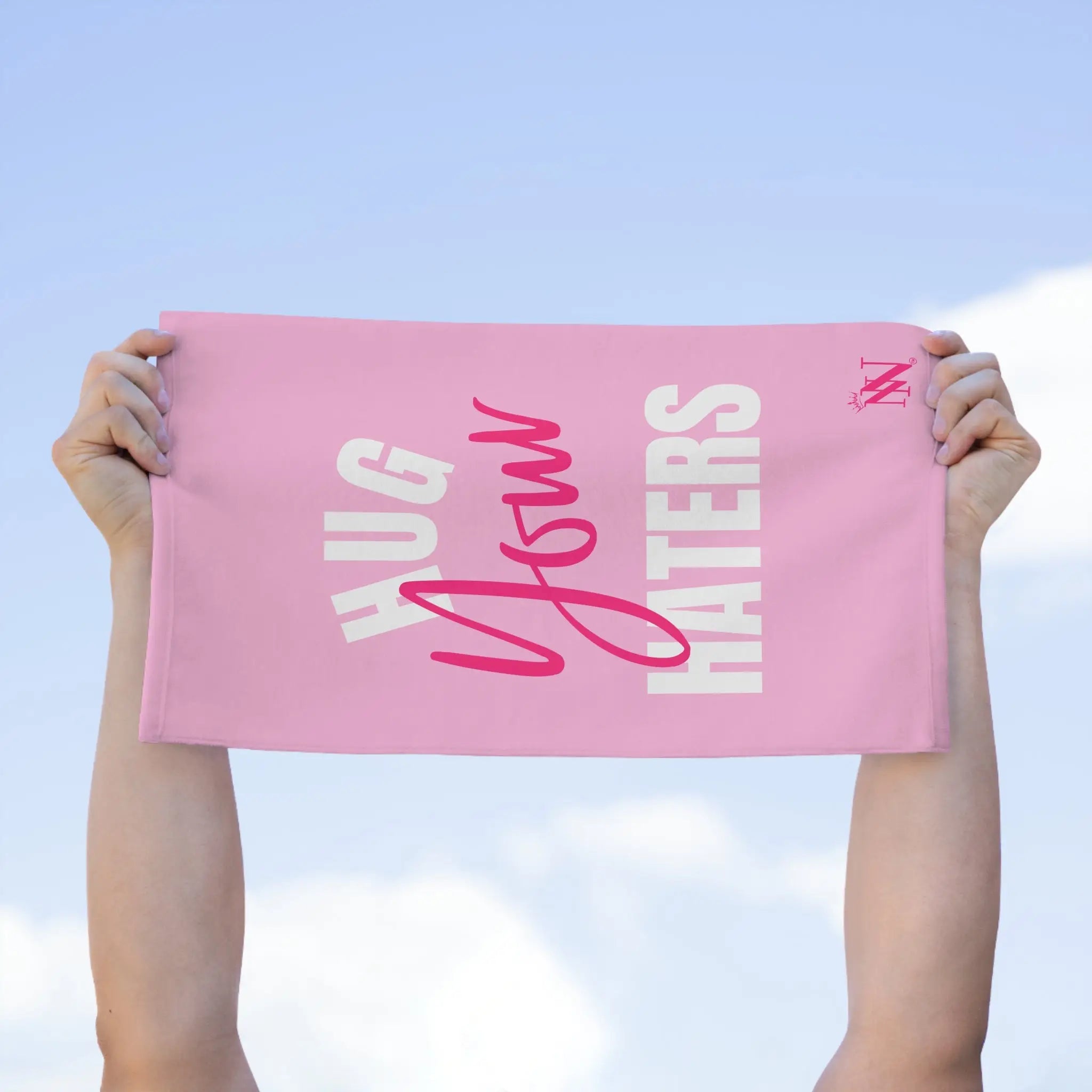 Hug Your Haters Light Pink | Mix & Match Soft Fun-Flirty Lovers’ Towels