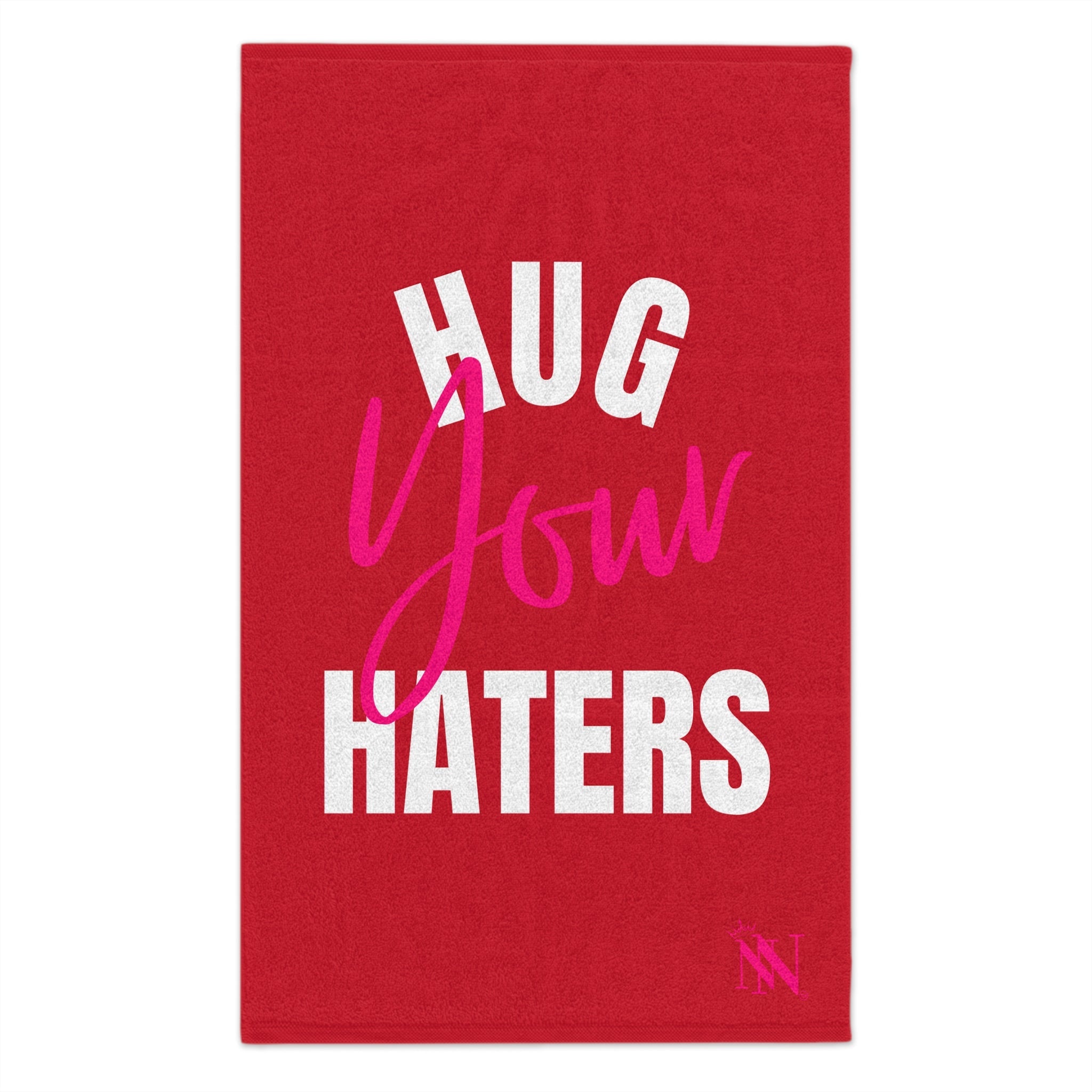 Hug Your Haters Red | Mix & Match Soft Fun-Flirty Lovers’ Towels