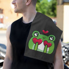 I Froggin’ Love You! Dark Grey | Mix & Match Soft Fun-Flirty Lovers’ Towels