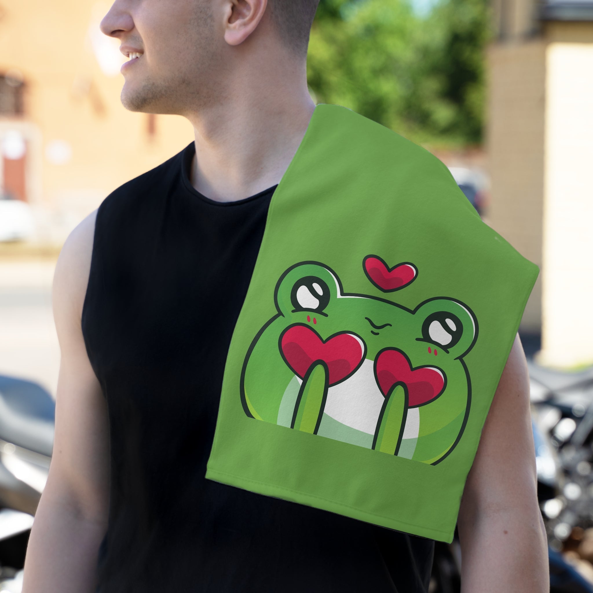 I Froggin’ Love You! Light Green | Mix & Match Soft Fun-Flirty Lovers’ Towels