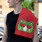 I Froggin’ Love You! Red | Mix & Match Soft Fun-Flirty Lovers’ Towels