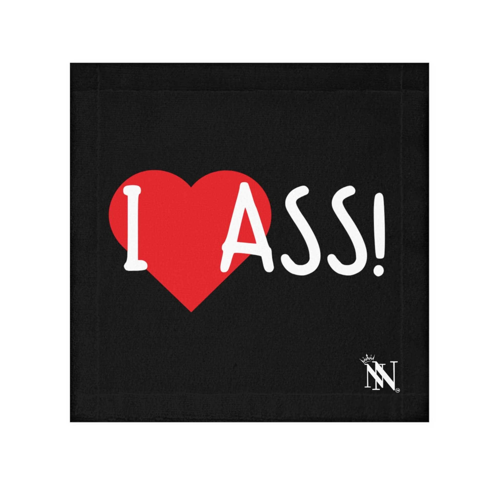 I Love Ass! Black | Mix & Match Fun-Flirty Lovers’ Towels