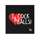 I Love Cock & Balls! Black | Mix & Match Fun-Flirty Lovers’ Towels