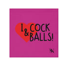 I Love Cock & Balls! Fuscia | Mix & Match Lils’ Fun-Flirty Lovers’ Towels