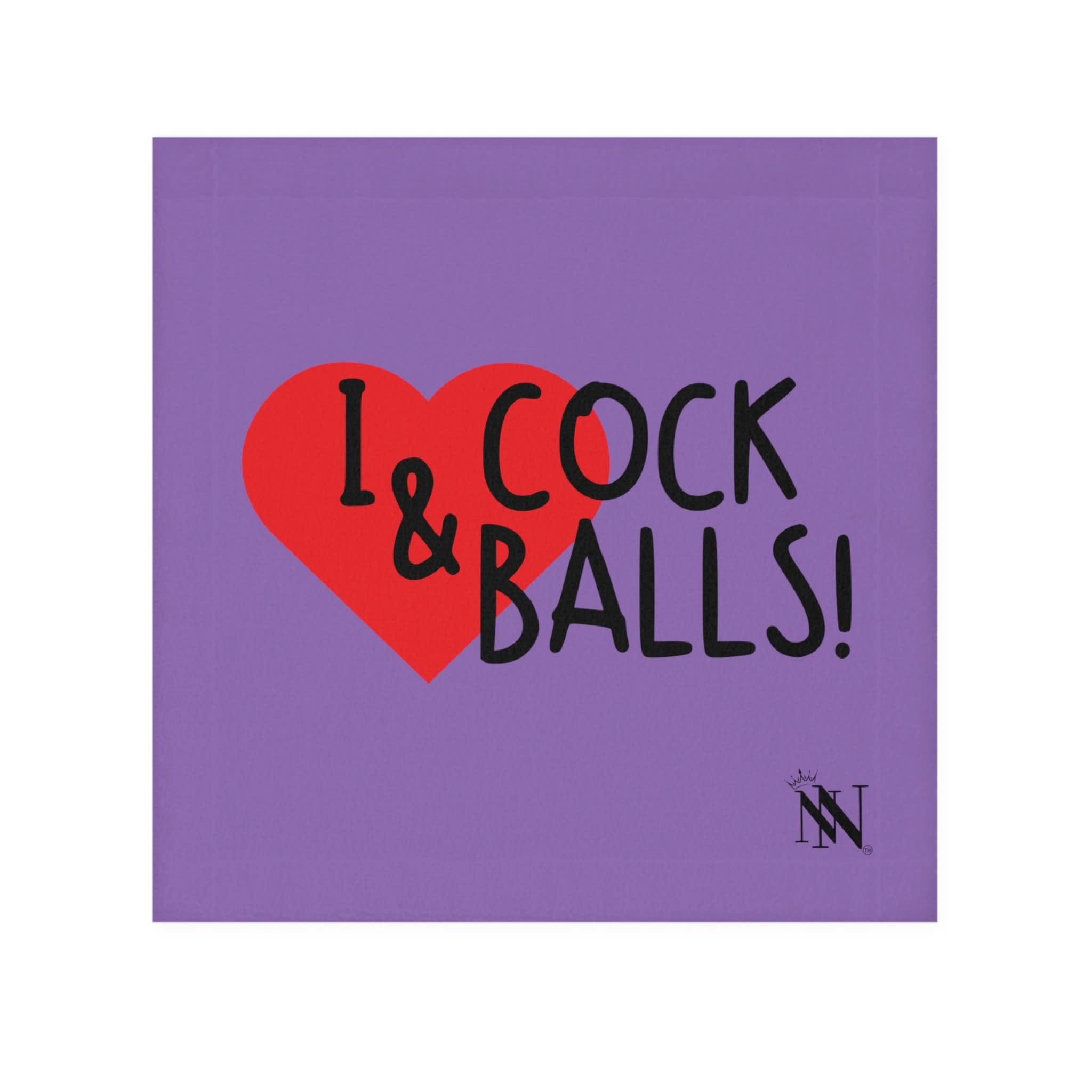 I Love Cock & Balls! Lavendar | Mix & Match Lils’ Fun-Flirty Lovers’ Towels
