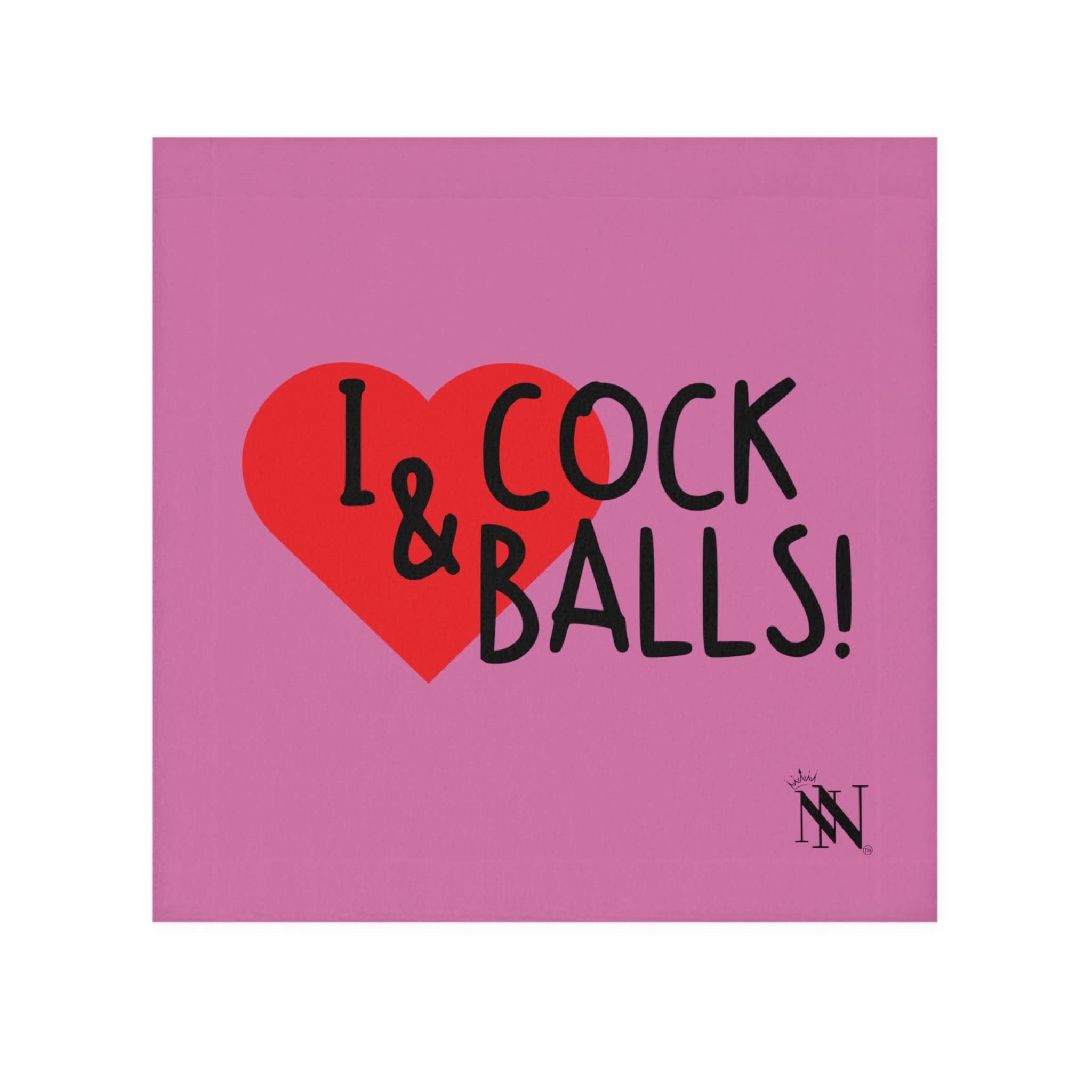 I Love Cock & Balls! Pink | Mix & Match Lils’ Fun-Flirty Lovers’ Towels