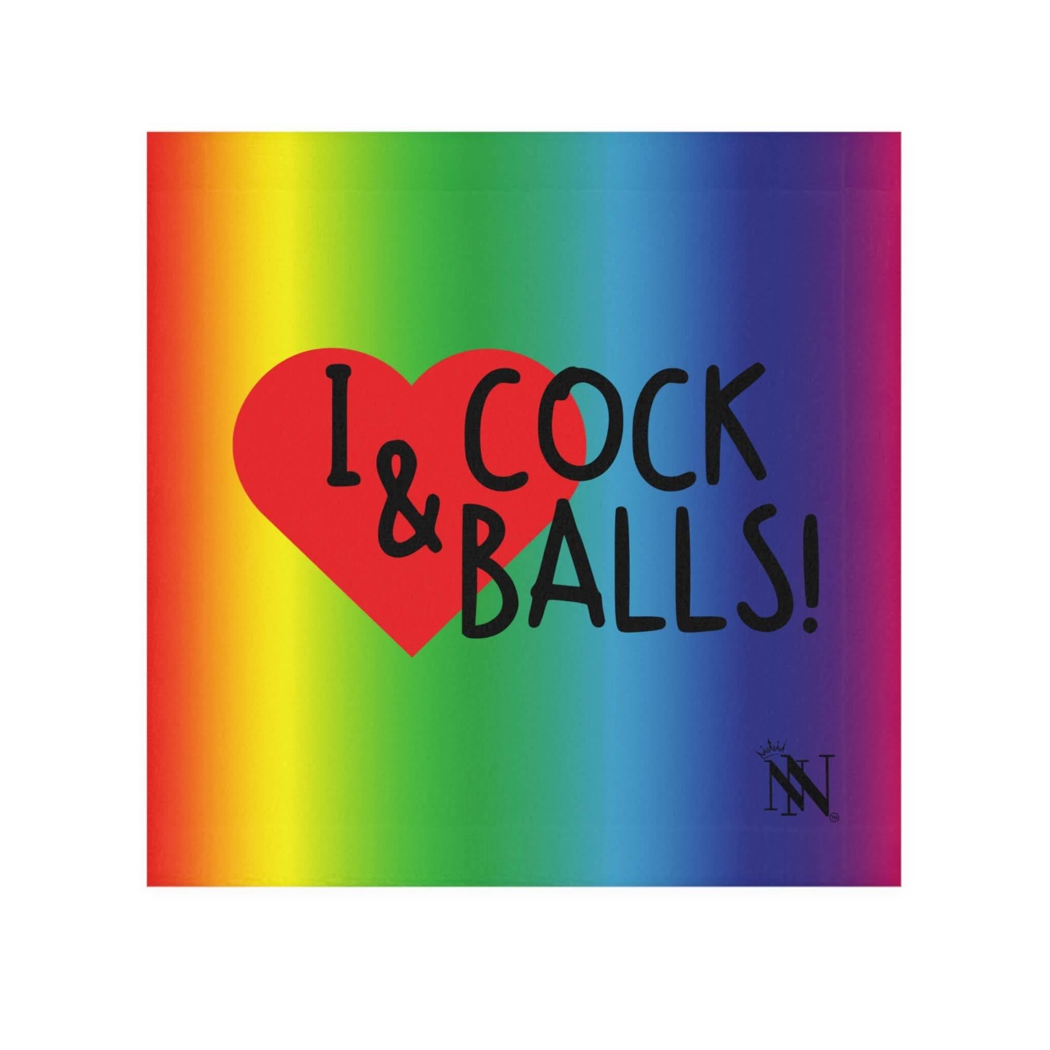I Love Cock & Balls! Rainbow | Mix & Match Lils’ Fun-Flirty Lovers’ Towels