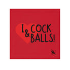 I Love Cock & Balls! Red | Mix & Match Fun-Flirty Lovers’ Towels