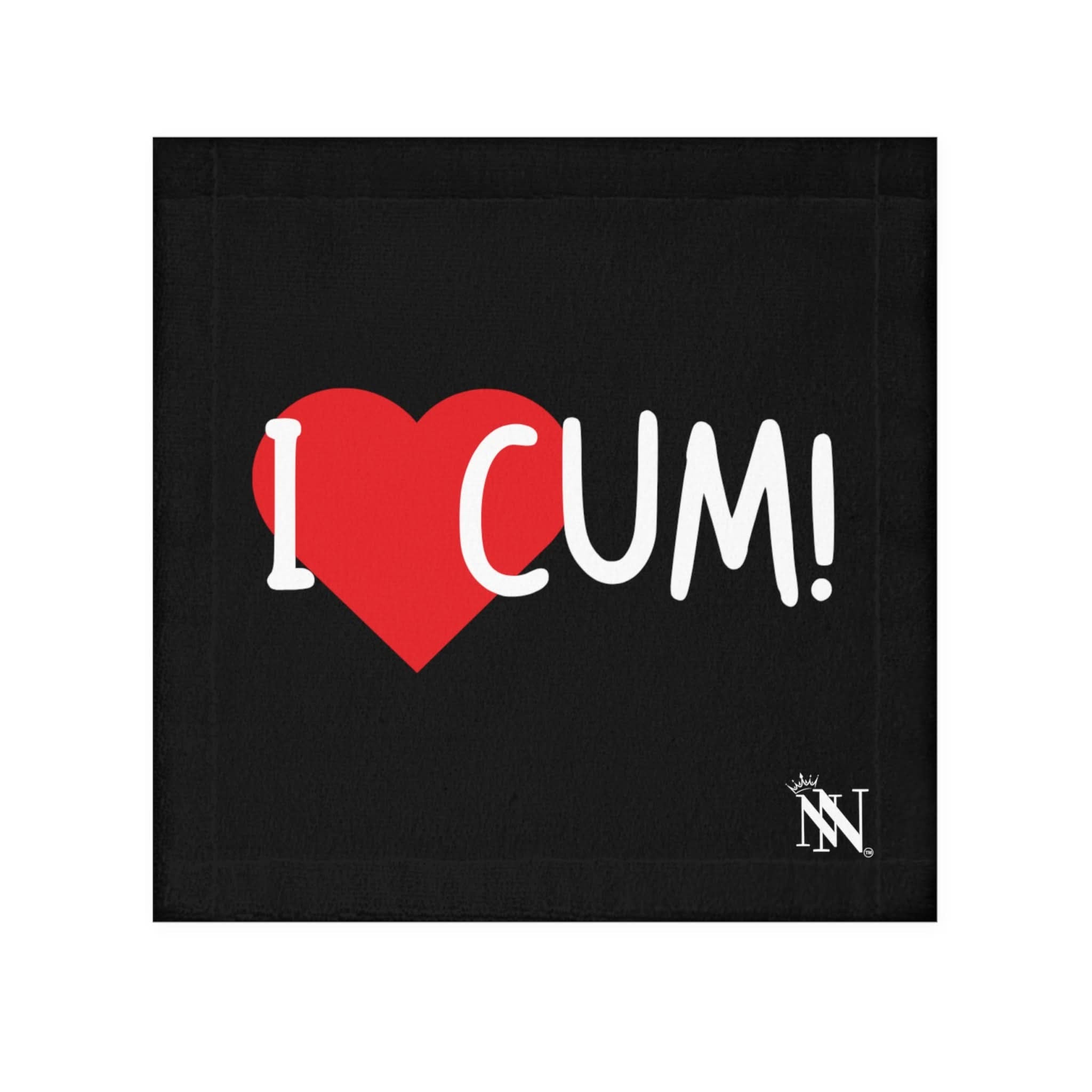 I Love Cum! Black | Mix & Match Lils’ Fun-Flirty Lovers’ Towels