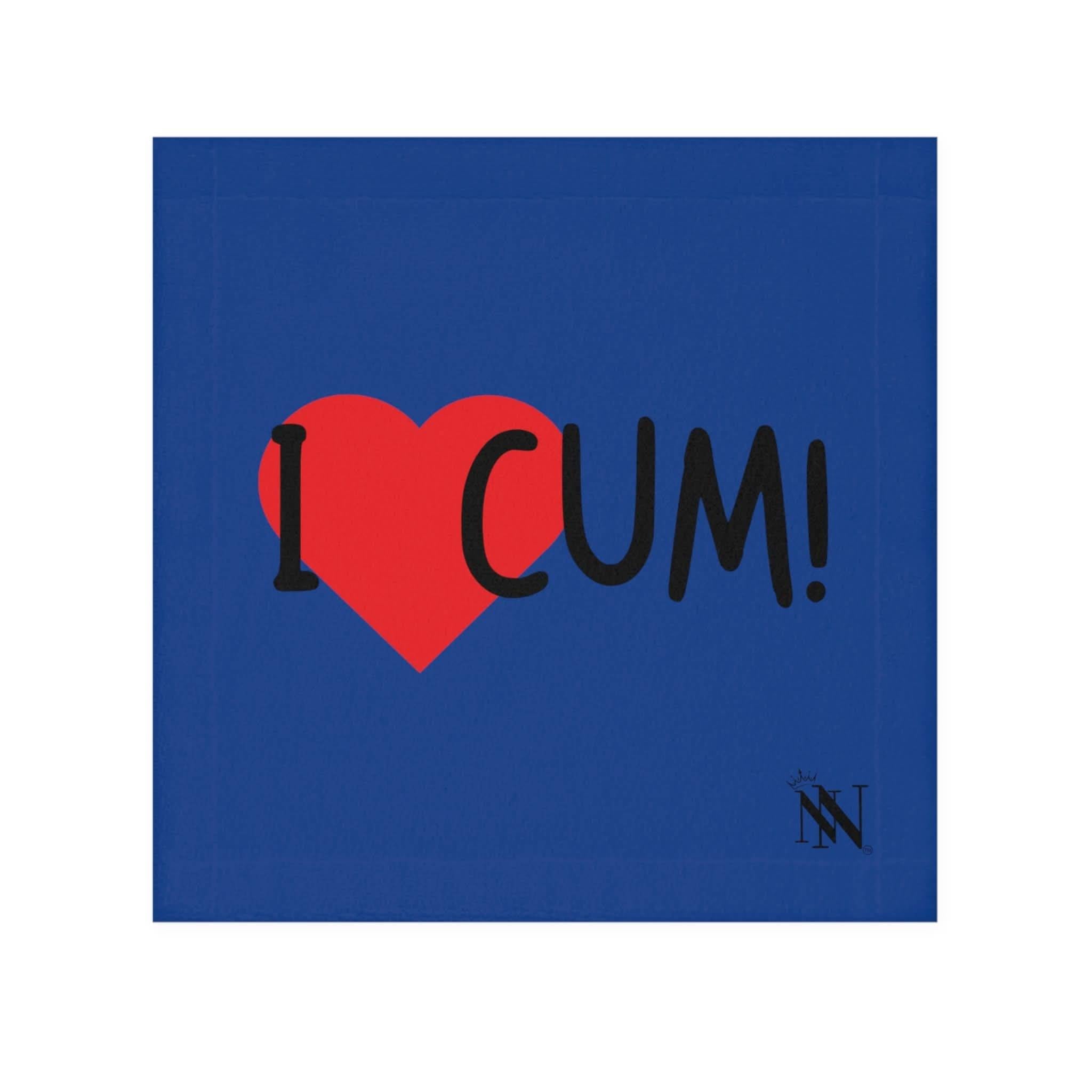 I Love Cum! Blue | Mix & Match Fun-Flirty Lovers’ Towels
