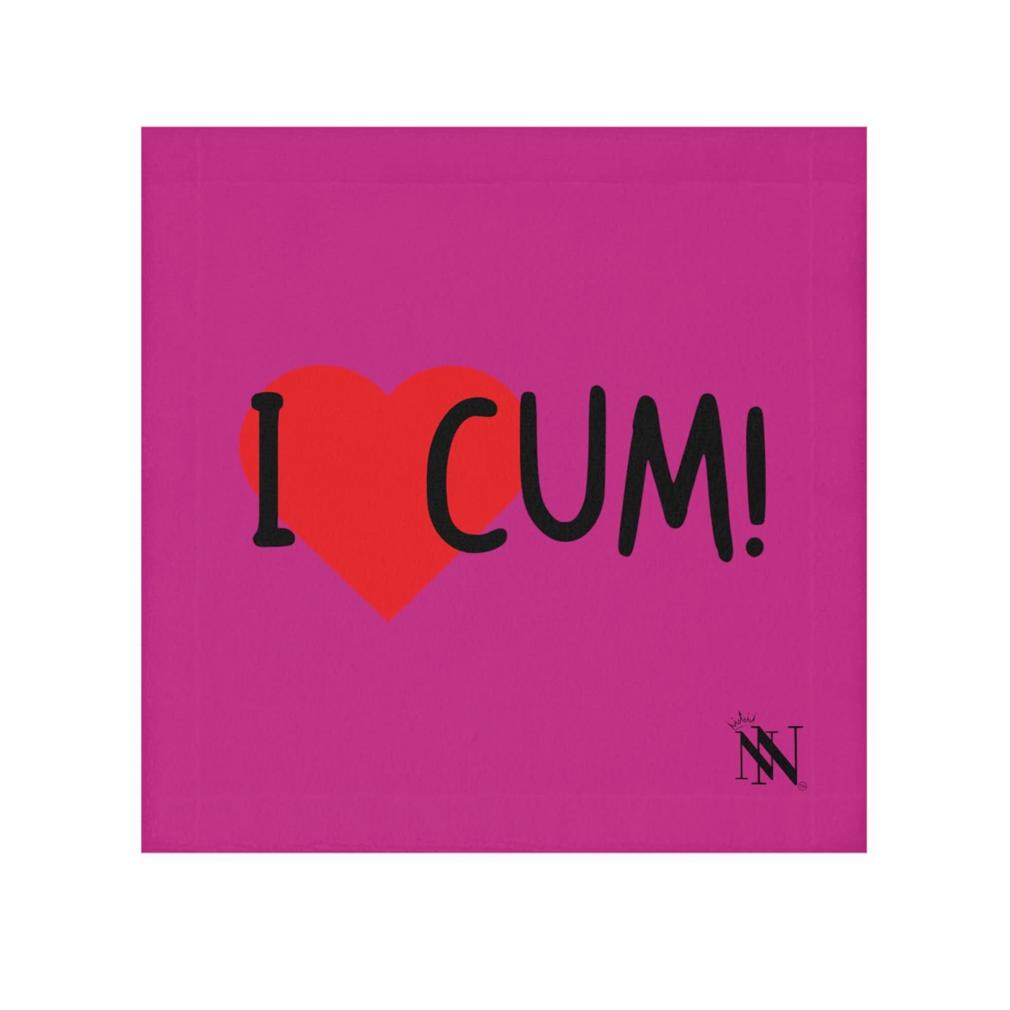 I Love Cum! Fuscia | Mix & Match Fun-Flirty Lovers’ Towels