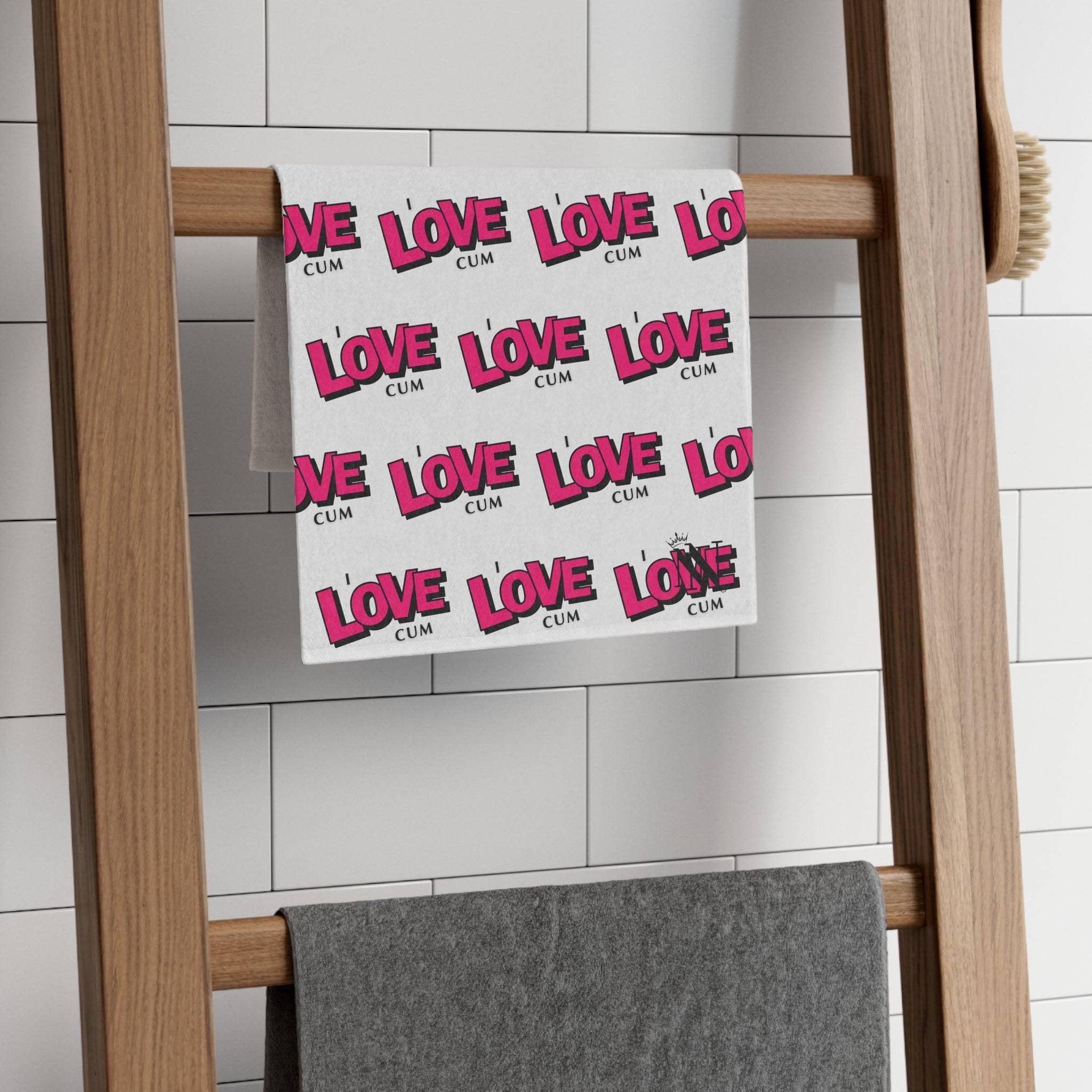 I Love Cum Pattern | Mix & Match Soft Fun-Flirty Lovers’ Towels