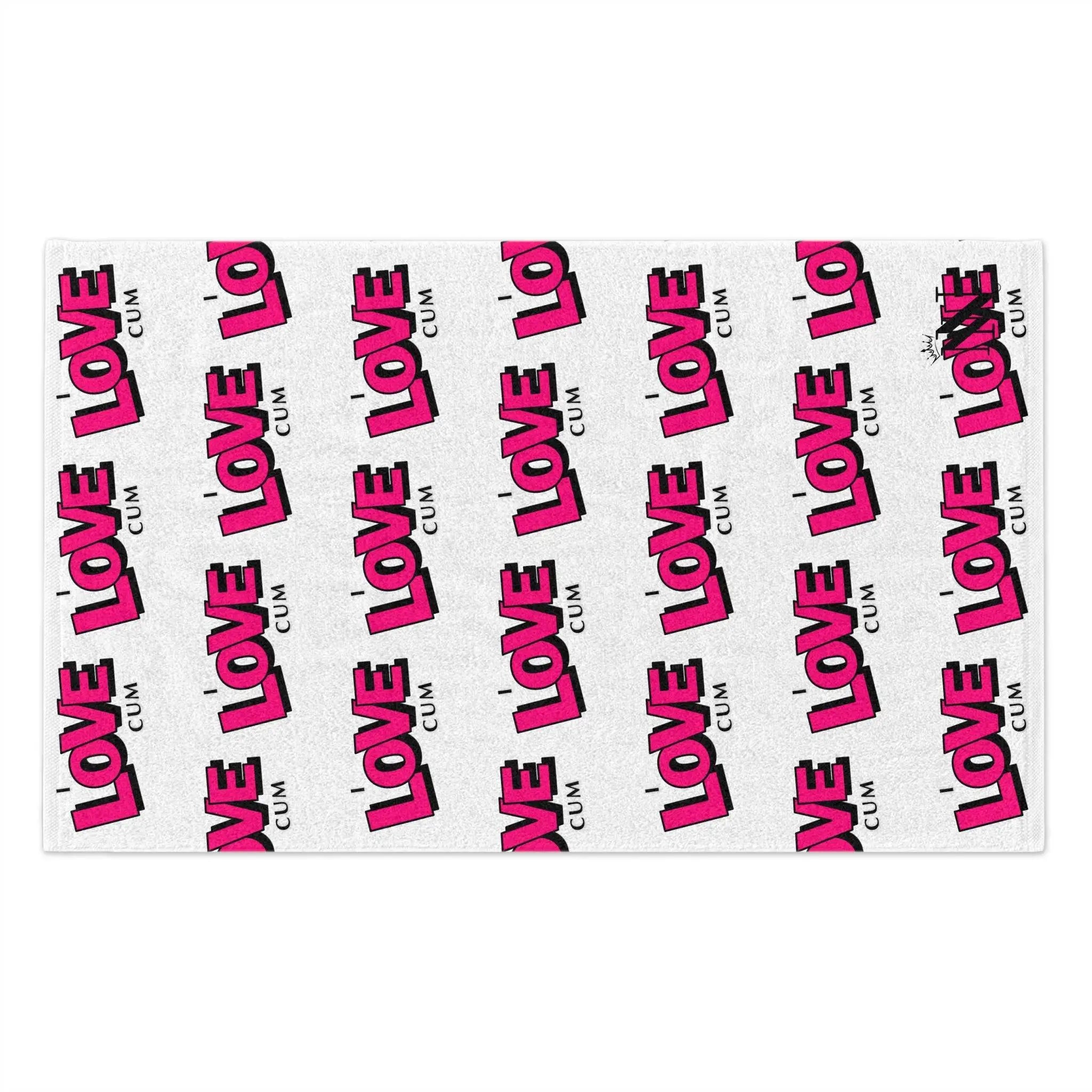 I Love Cum Pattern | Mix & Match Soft Fun-Flirty Lovers’ Towels