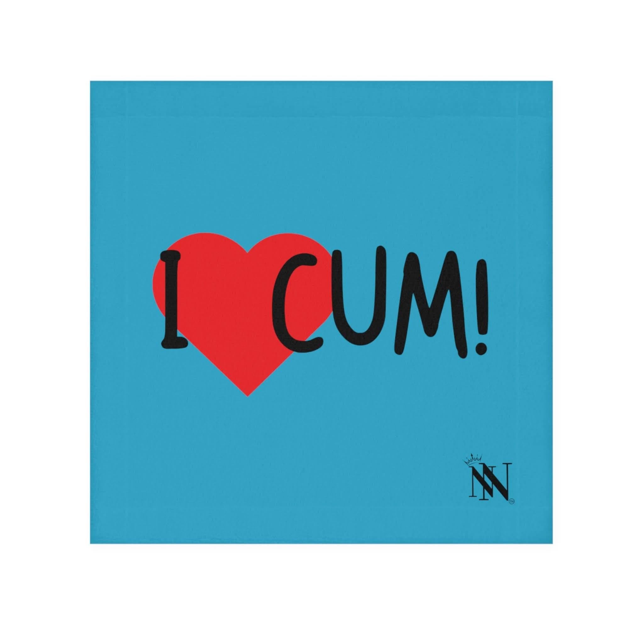 I Love Cum! Teal | Mix & Match Fun-Flirty Lovers’ Towels