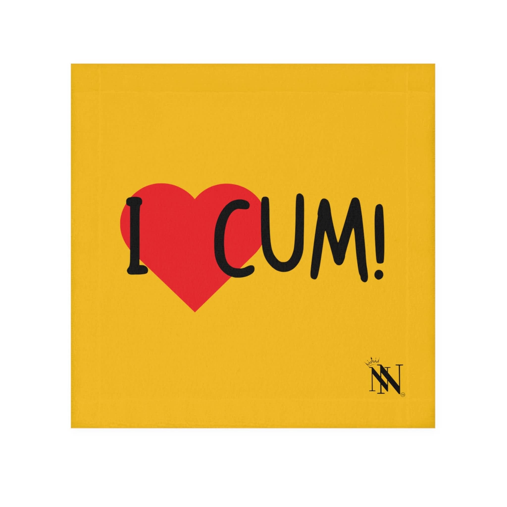 I Love Cum! Yellow | Mix & Match Lils’ Fun-Flirty Lovers’ Towels