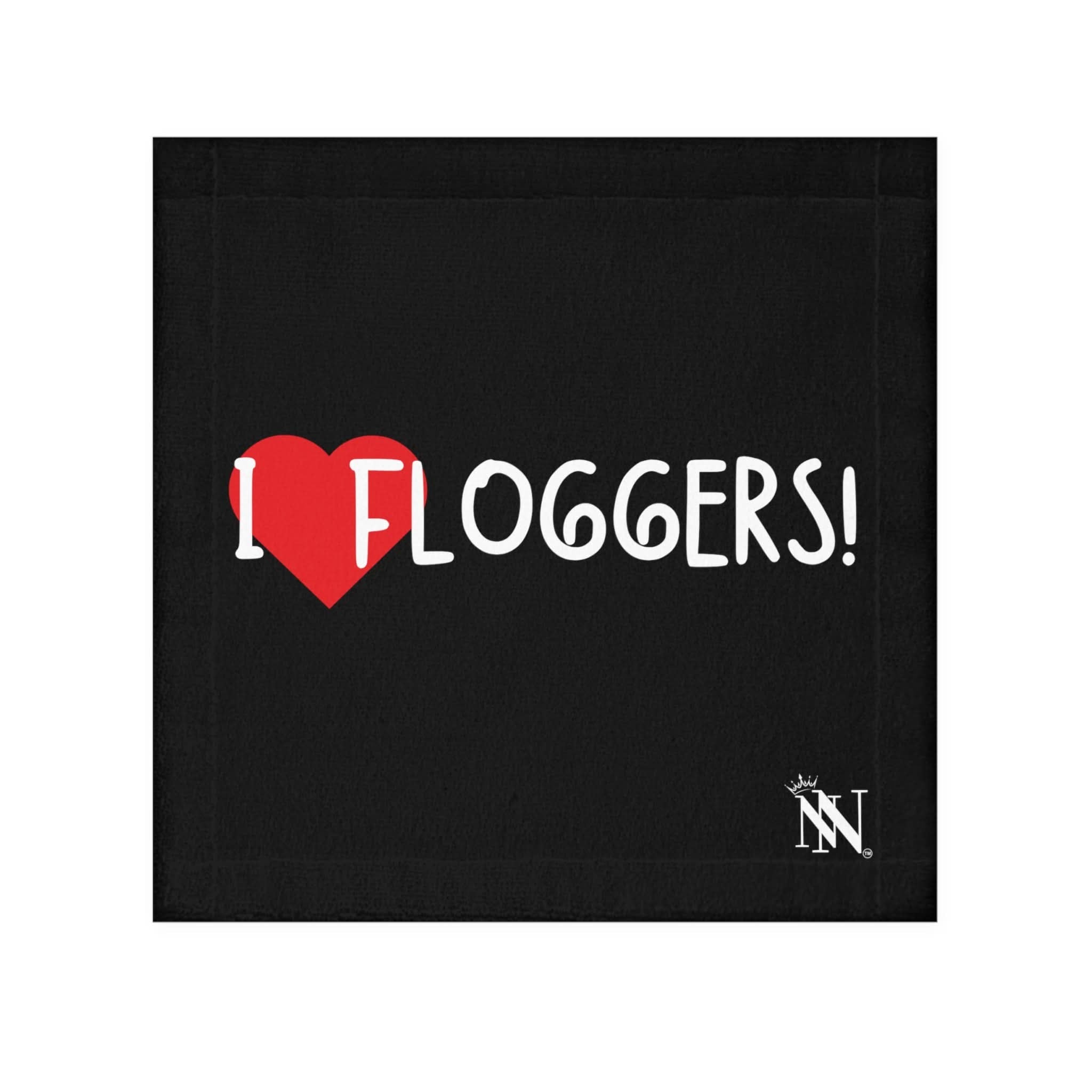 I Love Floggers Black | Mix & Match Lils’ Fun-Flirty Lovers’ Towels