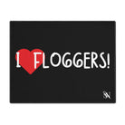 I Love Floggers Black | Mix & Match Playful Fun-Flirty Lovers’ Toy Mats