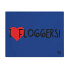 I Love Floggers Blue | Mix & Match Playful Fun-Flirty Lovers’ Toy Mats