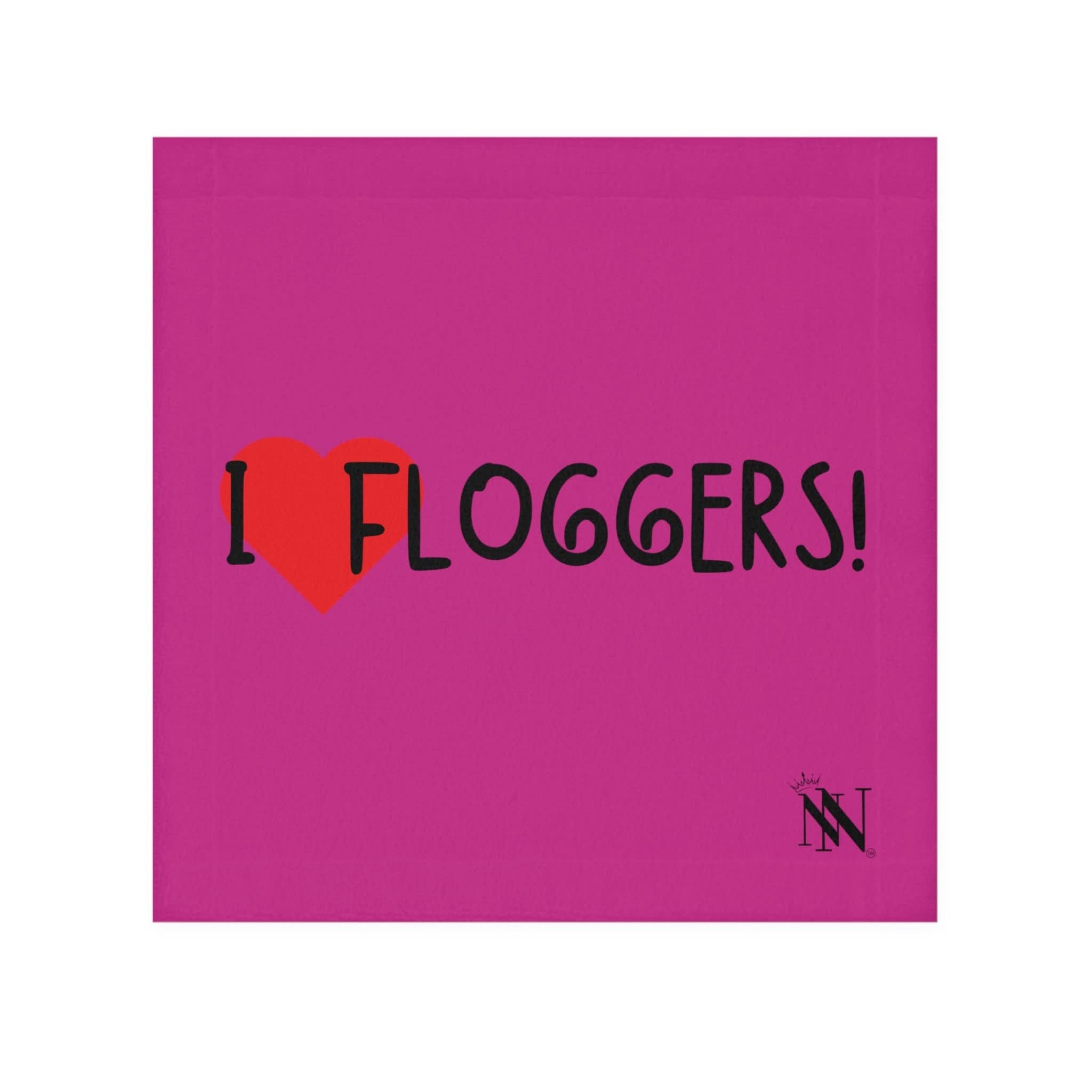 I Love Floggers Fuscia | Mix & Match Lils’ Fun-Flirty Lovers’ Towels