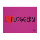 I Love Floggers Fuscia | Mix & Match Playful Fun-Flirty Lovers’ Toy Mats