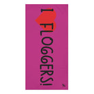 I Love Floggers! Fuscia | Mix & Match XL Fun-Flirty Lovers’ Towels