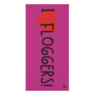 I Love Floggers! Fuscia | Mix & Match XL Fun-Flirty Lovers’ Towels
