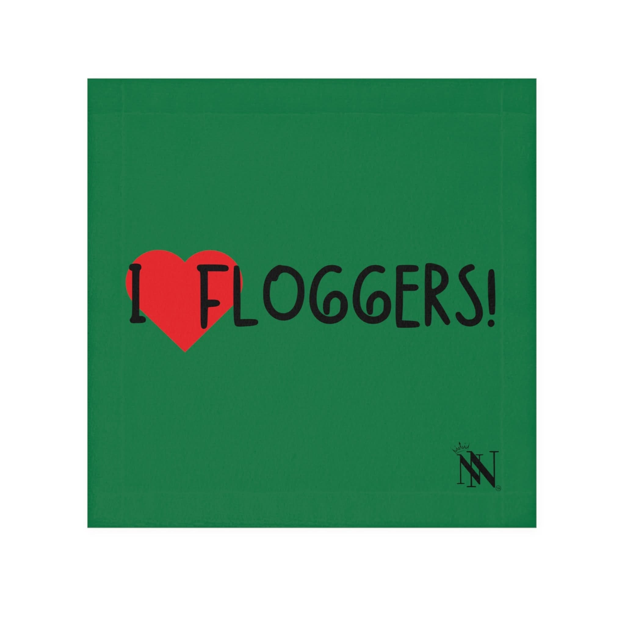 I Love Floggers Green | Mix & Match Lils’ Fun-Flirty Lovers’ Towels