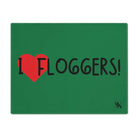 I Love Floggers Green | Mix & Match Playful Fun-Flirty Lovers’ Toy Mats