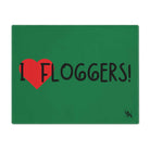 I Love Floggers Green | Mix & Match Playful Fun-Flirty Lovers’ Toy Mats