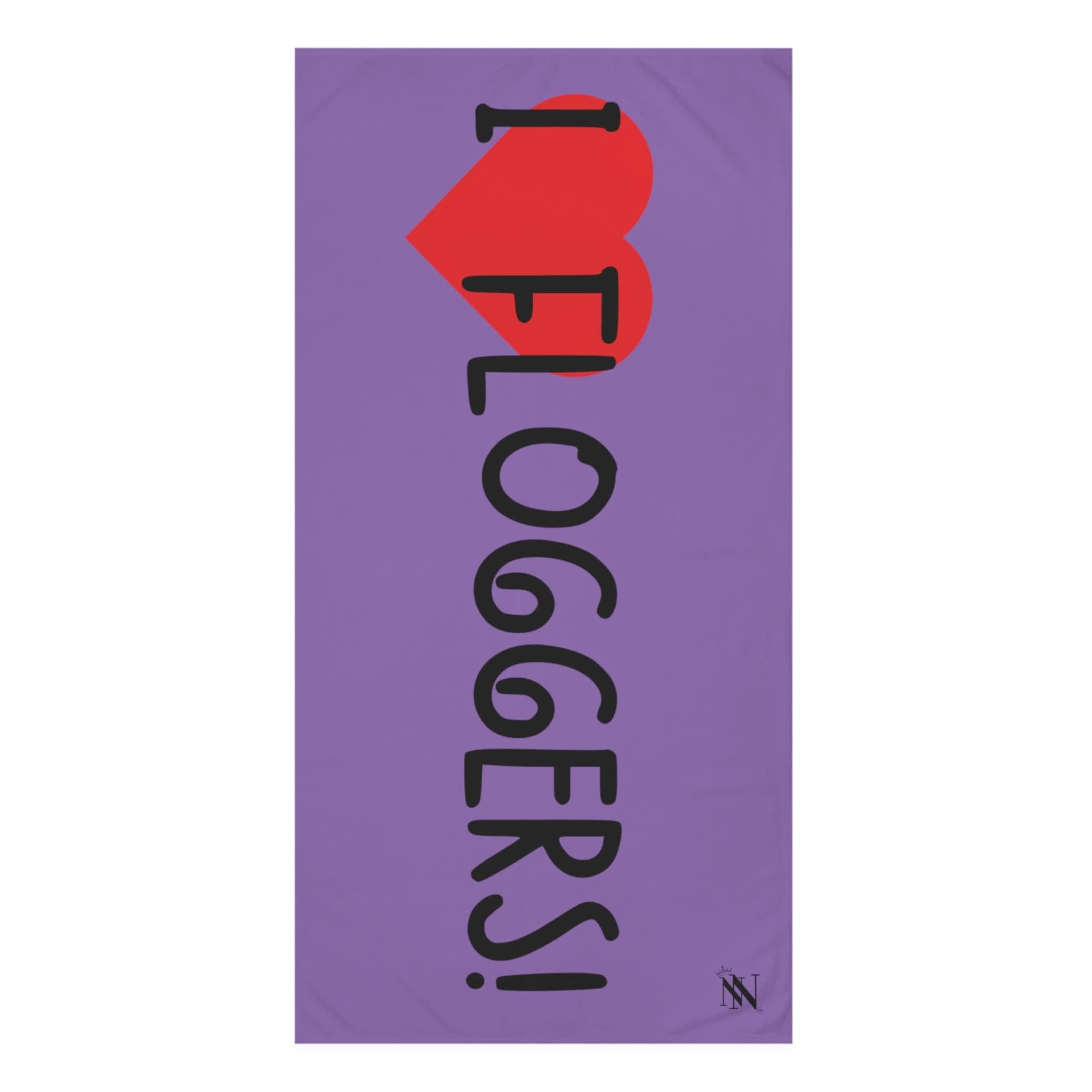 I Love Floggers! Lavendar | Mix & Match XL Fun-Flirty Lovers’ Towels