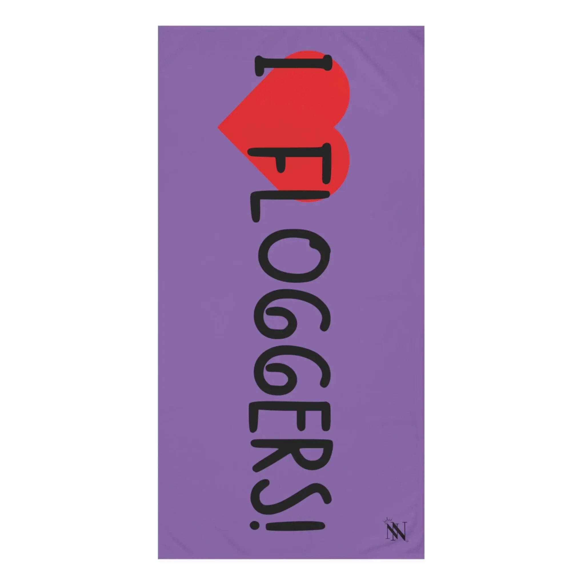 I Love Floggers! Lavendar | Mix & Match XL Fun-Flirty Lovers’ Towels