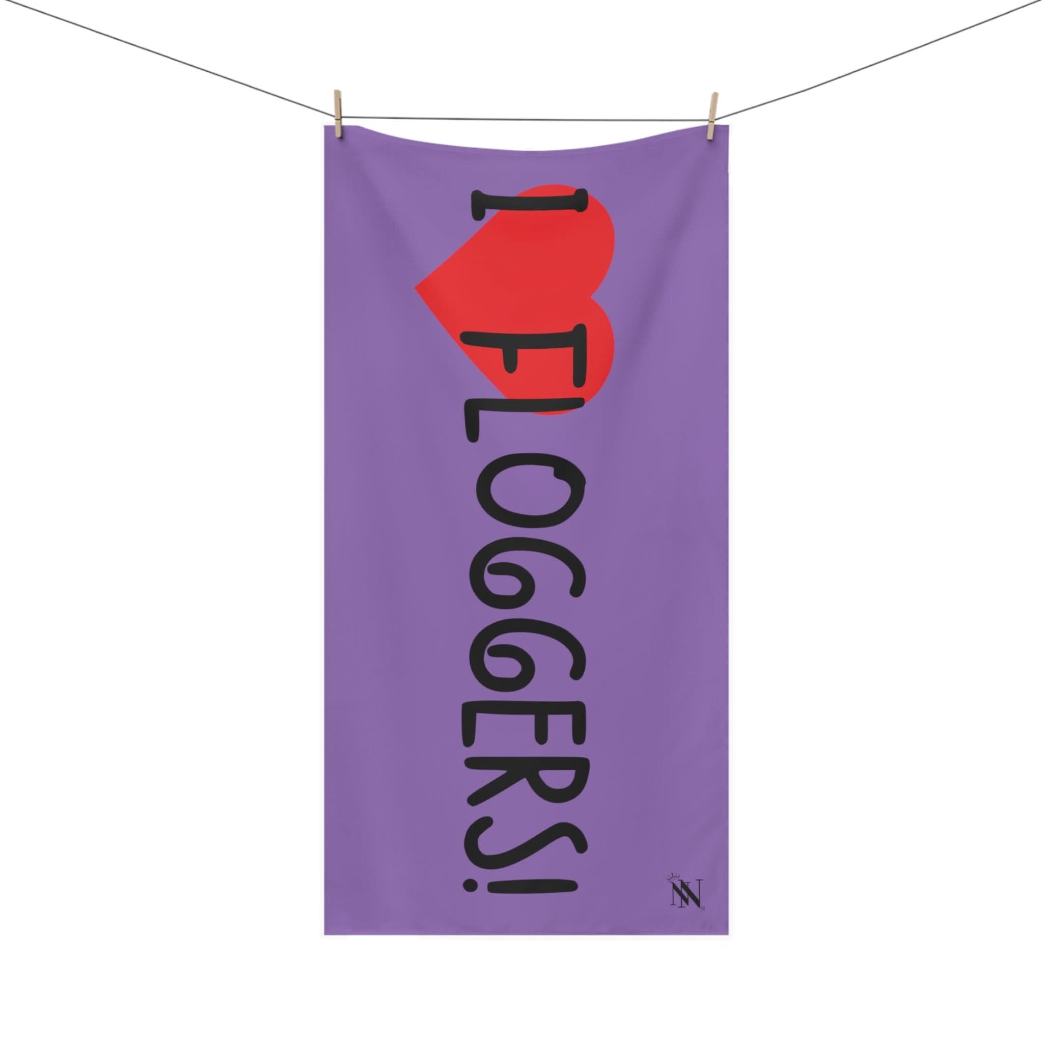 I Love Floggers! Lavendar | Mix & Match XL Fun-Flirty Lovers’ Towels