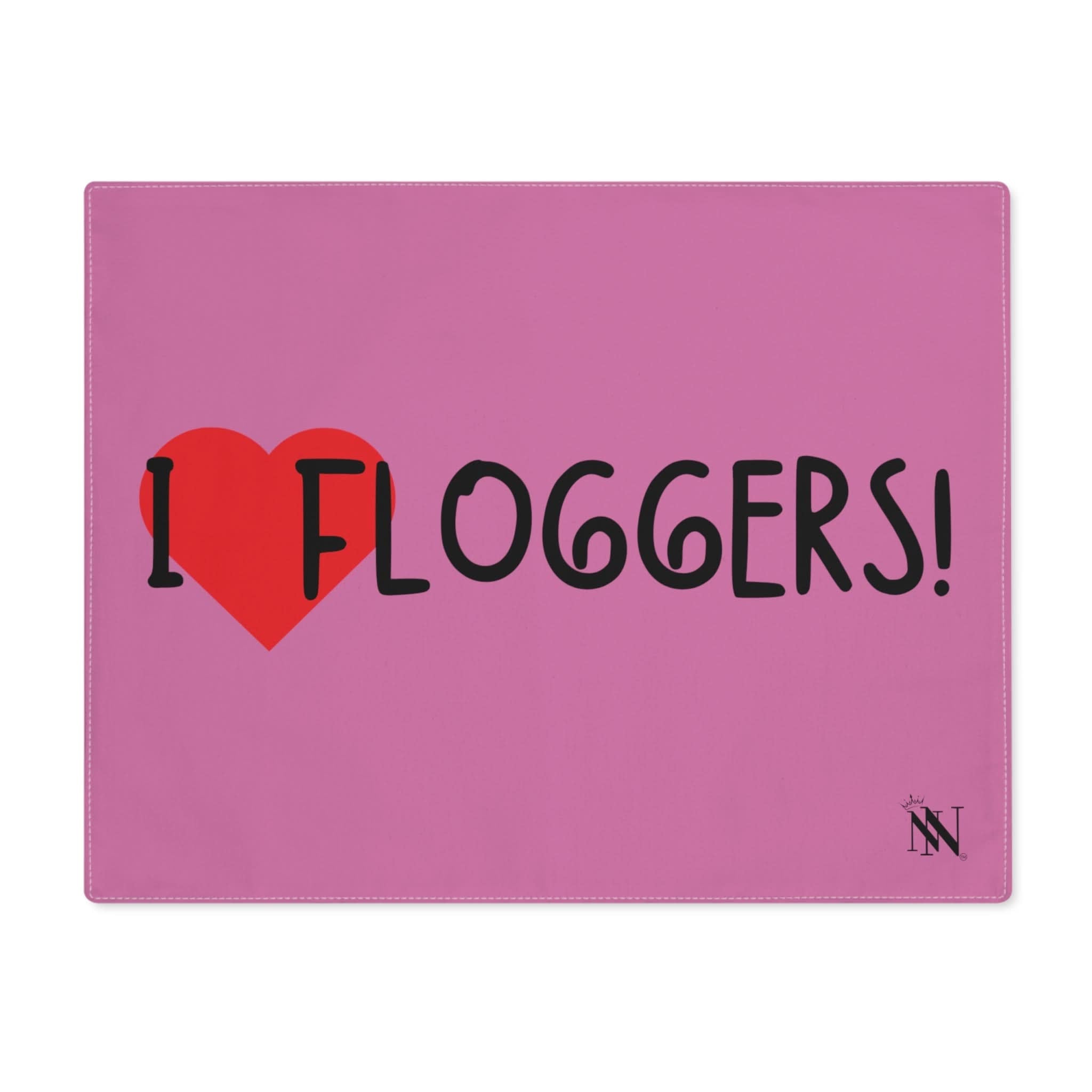 I Love Floggers Pink | Mix & Match Playful Fun-Flirty Lovers’ Toy Mats