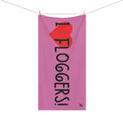 I Love Floggers! Pink | Mix & Match XL Fun-Flirty Lovers’ Towels