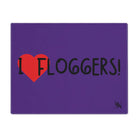 I Love Floggers Purple | Mix & Match Playful Fun-Flirty Lovers’ Toy Mats