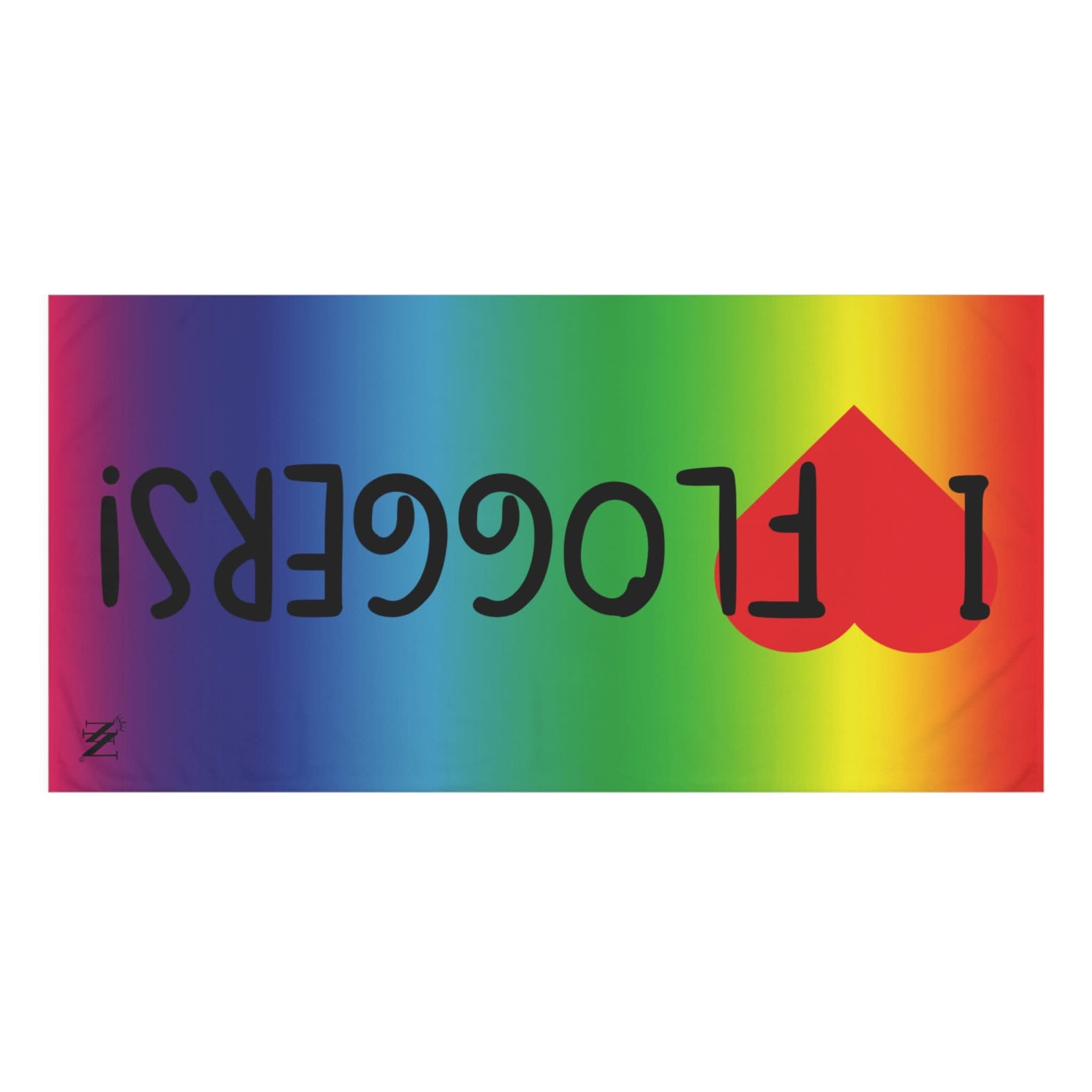 I Love Floggers! Rainbow | Mix & Match Naughty XL Fun-Flirty Lovers’ Towels