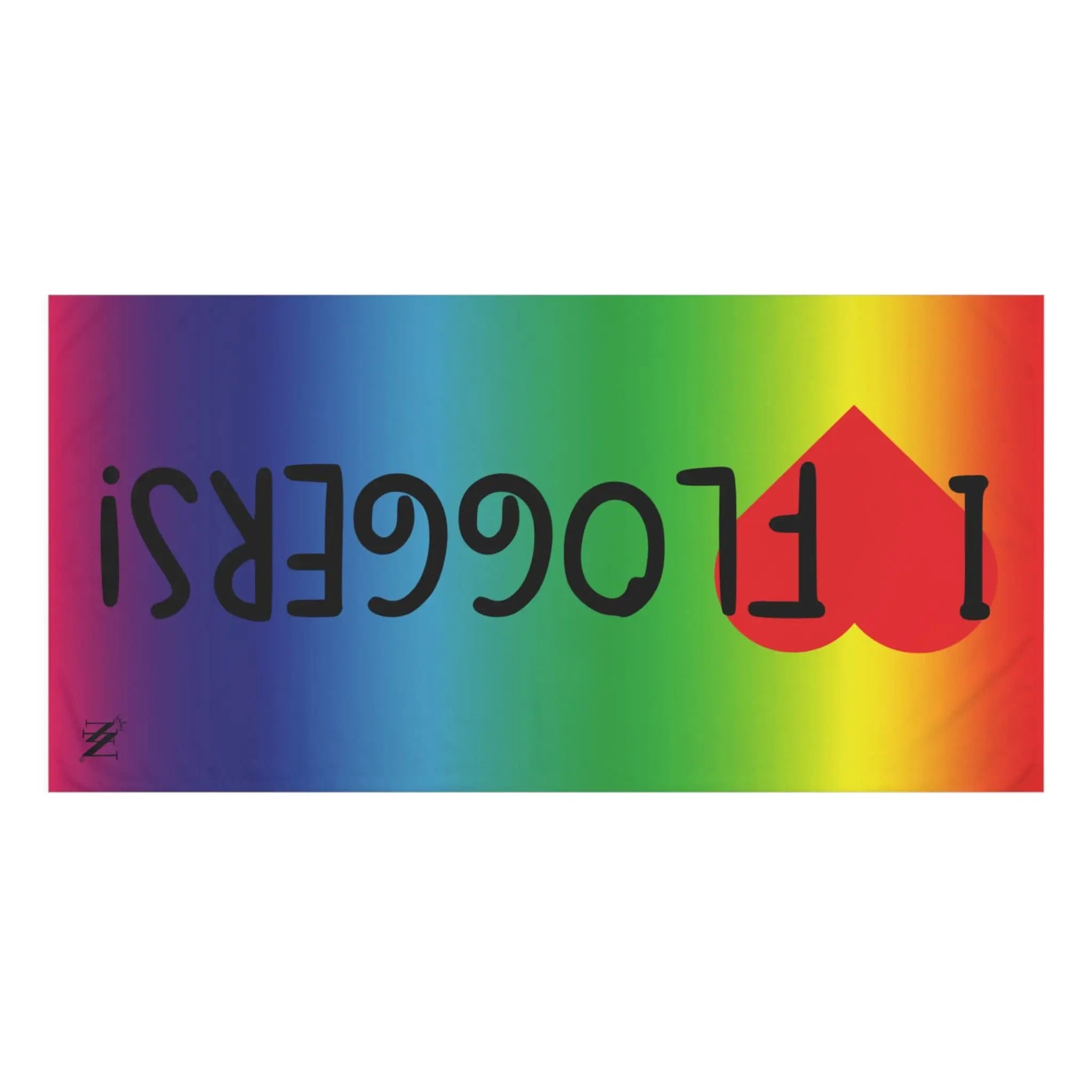 I Love Floggers! Rainbow | Mix & Match Naughty XL Fun-Flirty Lovers’ Towels