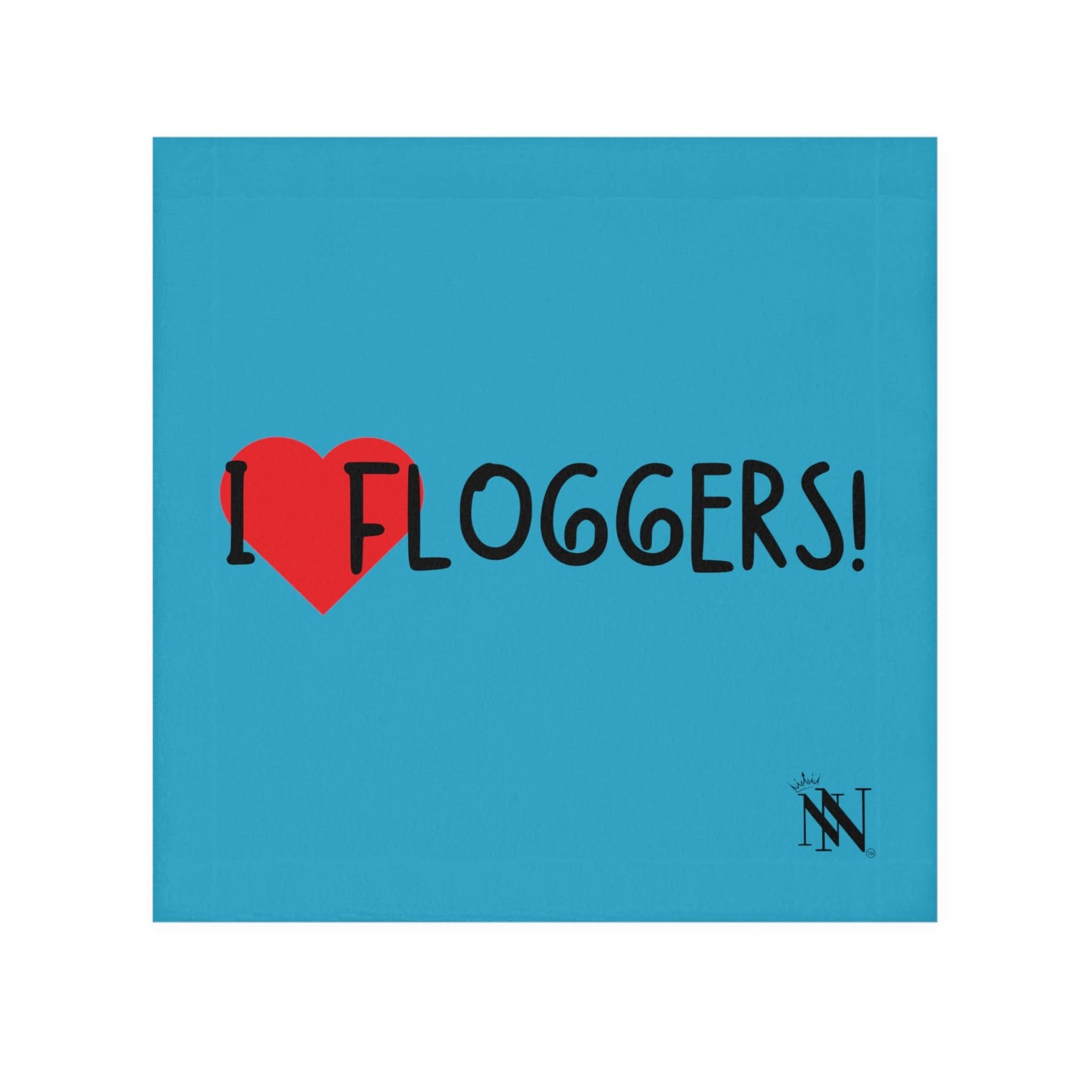 I Love Floggers Teal | Mix & Match Lils’ Fun-Flirty Lovers’ Towels