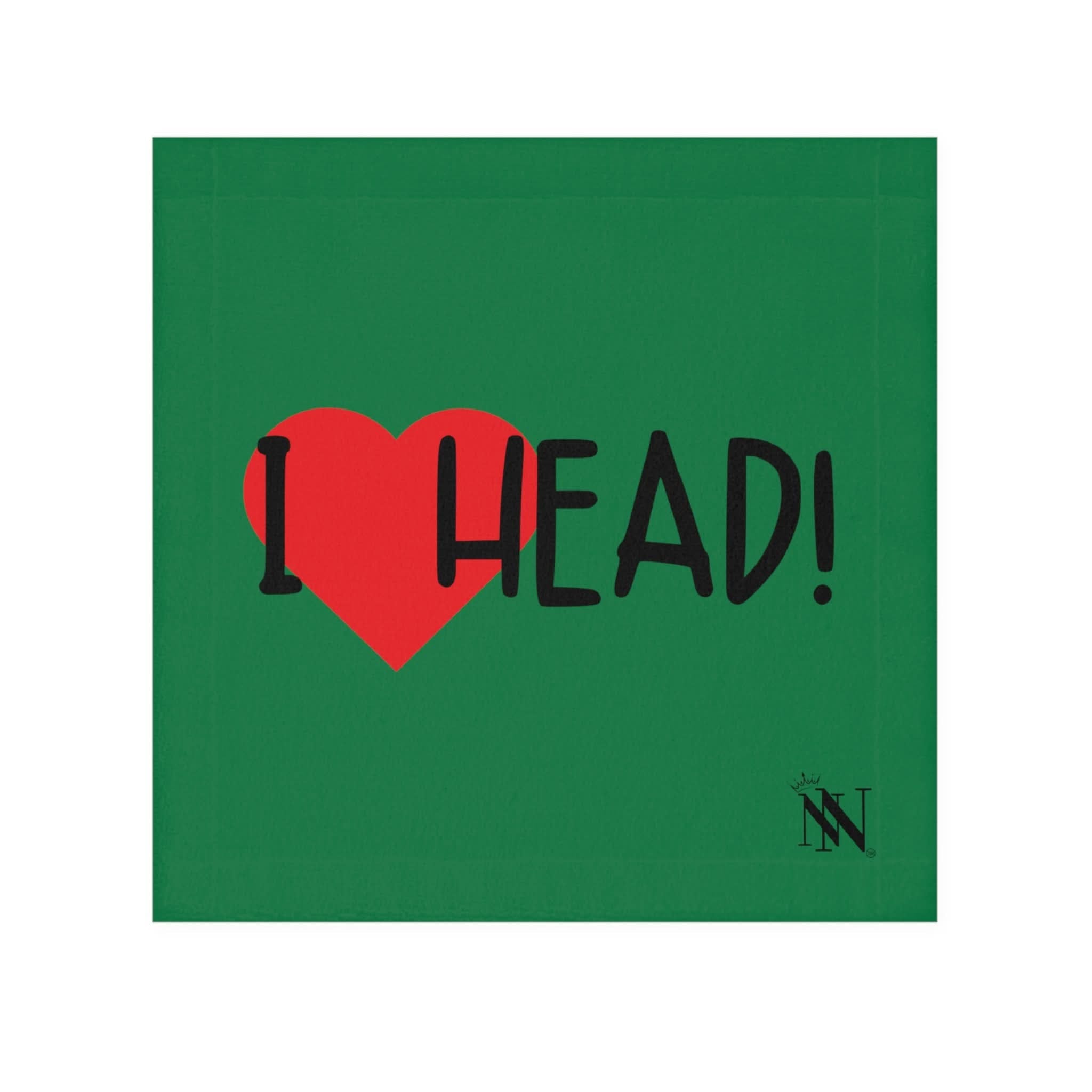 I Love Head! Green | Mix & Match Lils’ Fun-Flirty Lovers’ Towels