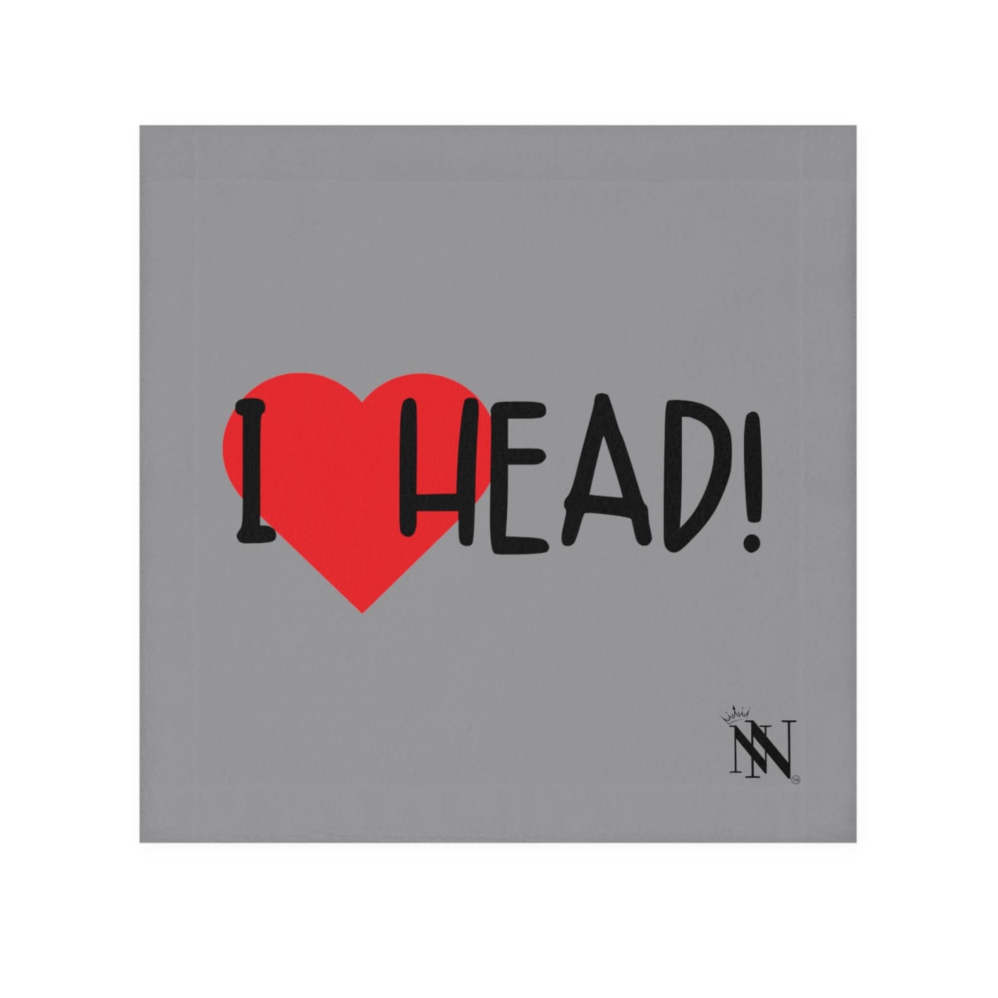 I Love Head! Grey | Mix & Match Lils’ Fun-Flirty Lovers’ Towels