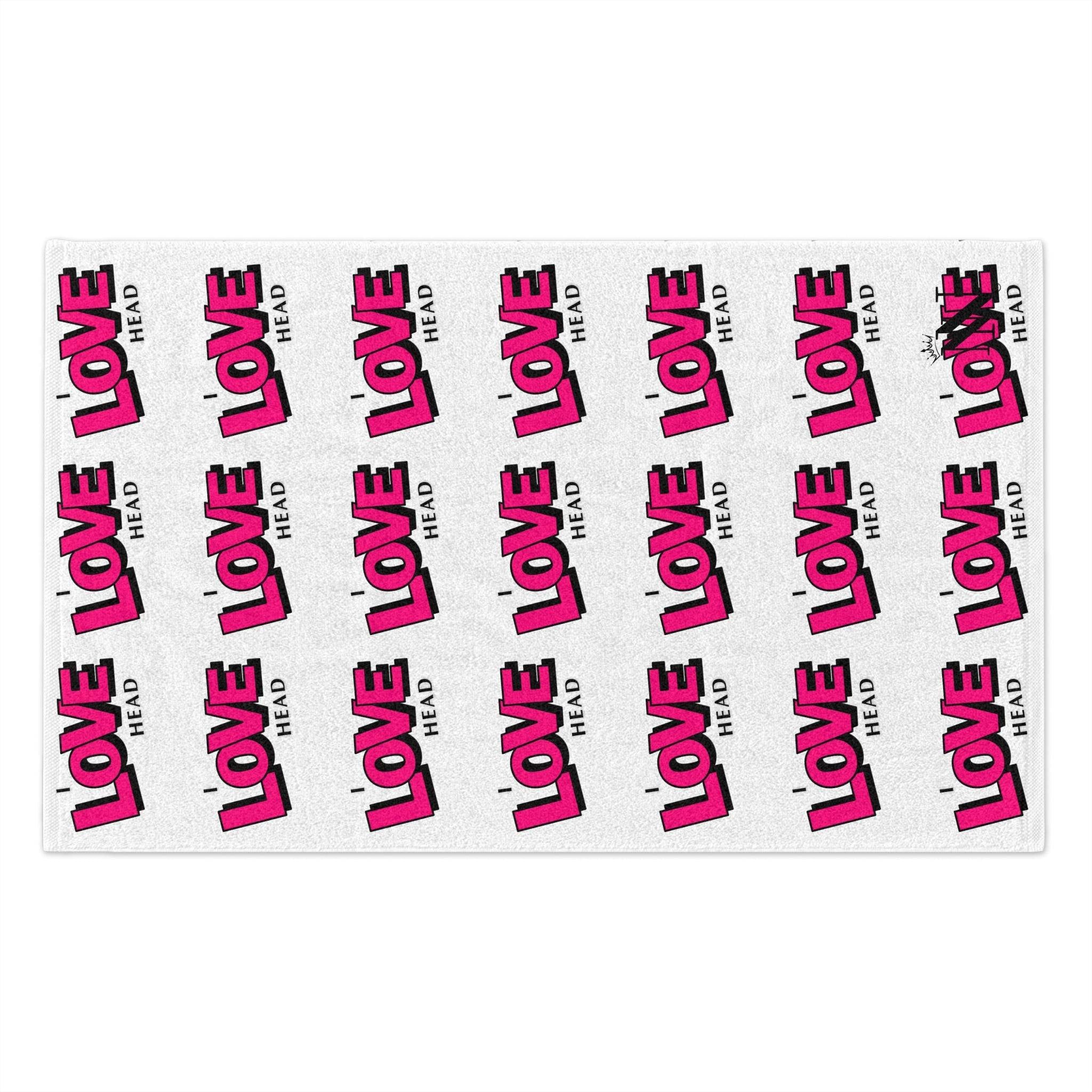 I Love Head Pattern | Mix & Match Soft Fun-Flirty Lovers’ Towels