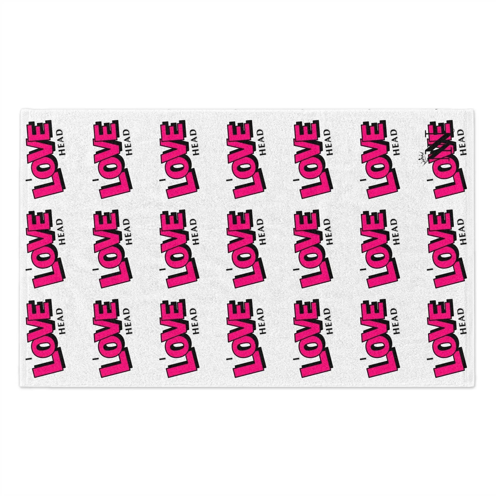 I Love Head Pattern | Mix & Match Soft Fun-Flirty Lovers’ Towels