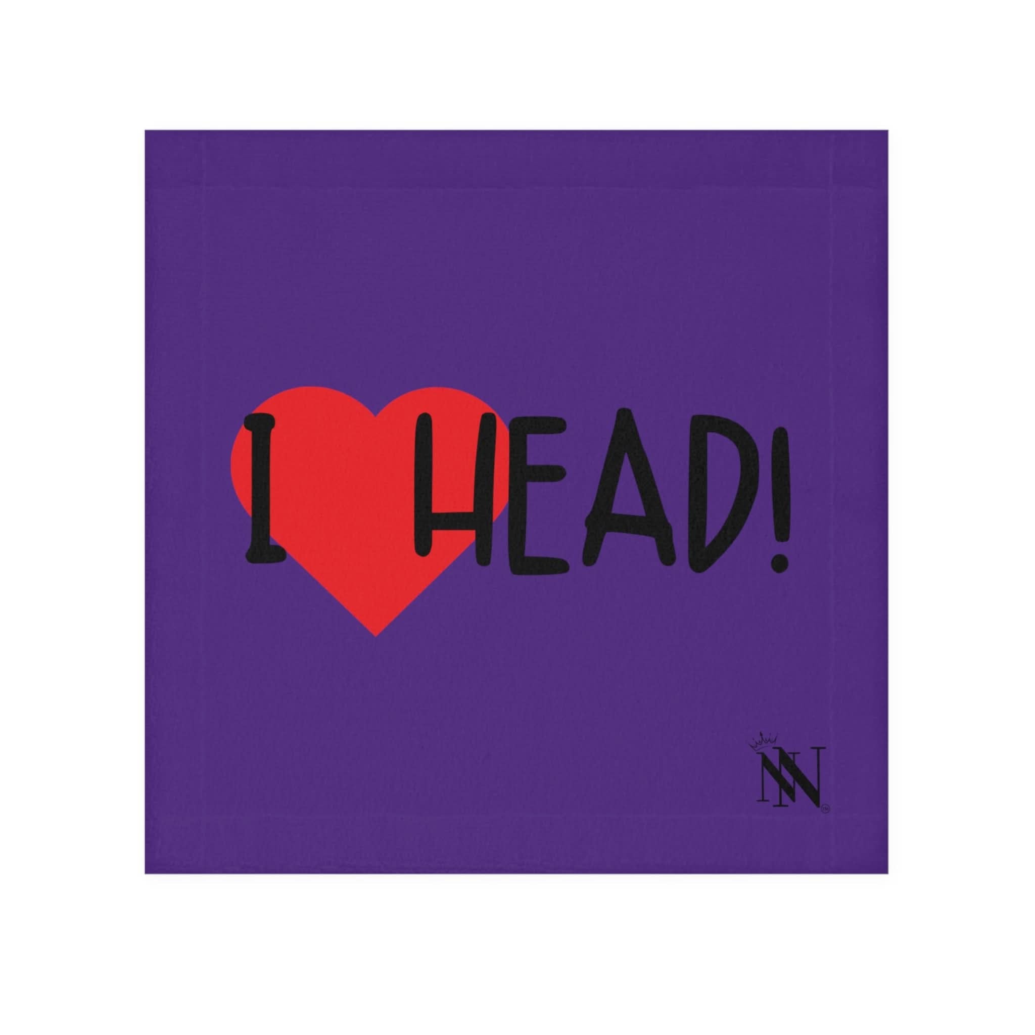I Love Head! Purple | Mix & Match Lils’ Fun-Flirty Lovers’ Towels