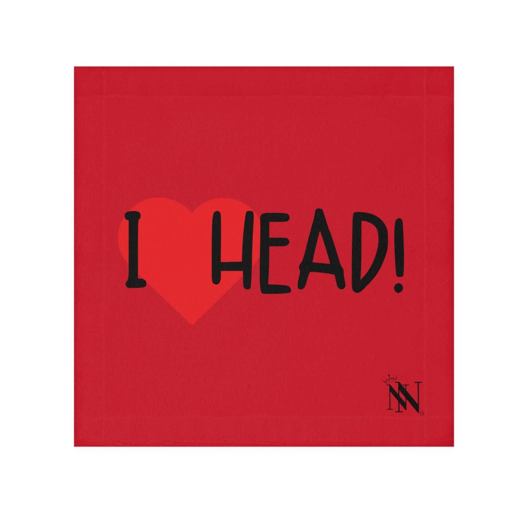 I Love Head! Red | Mix & Match Lils’ Fun-Flirty Lovers’ Towels